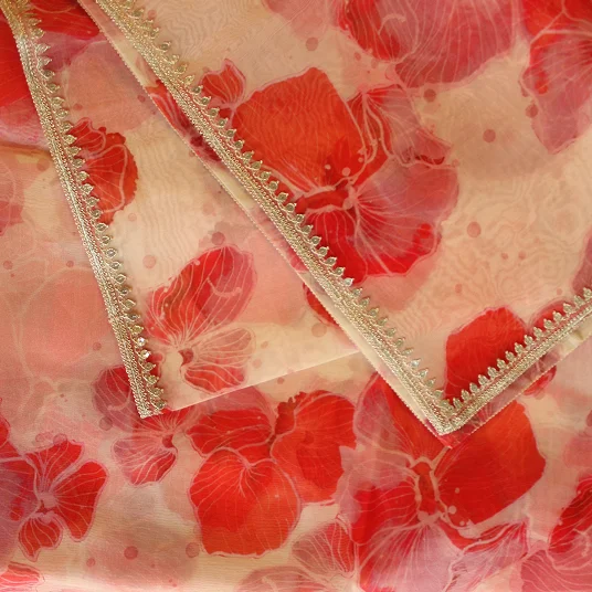 Floral Organza Dupatta