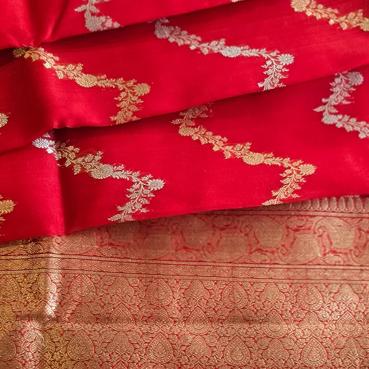Pure Organza Silk Red