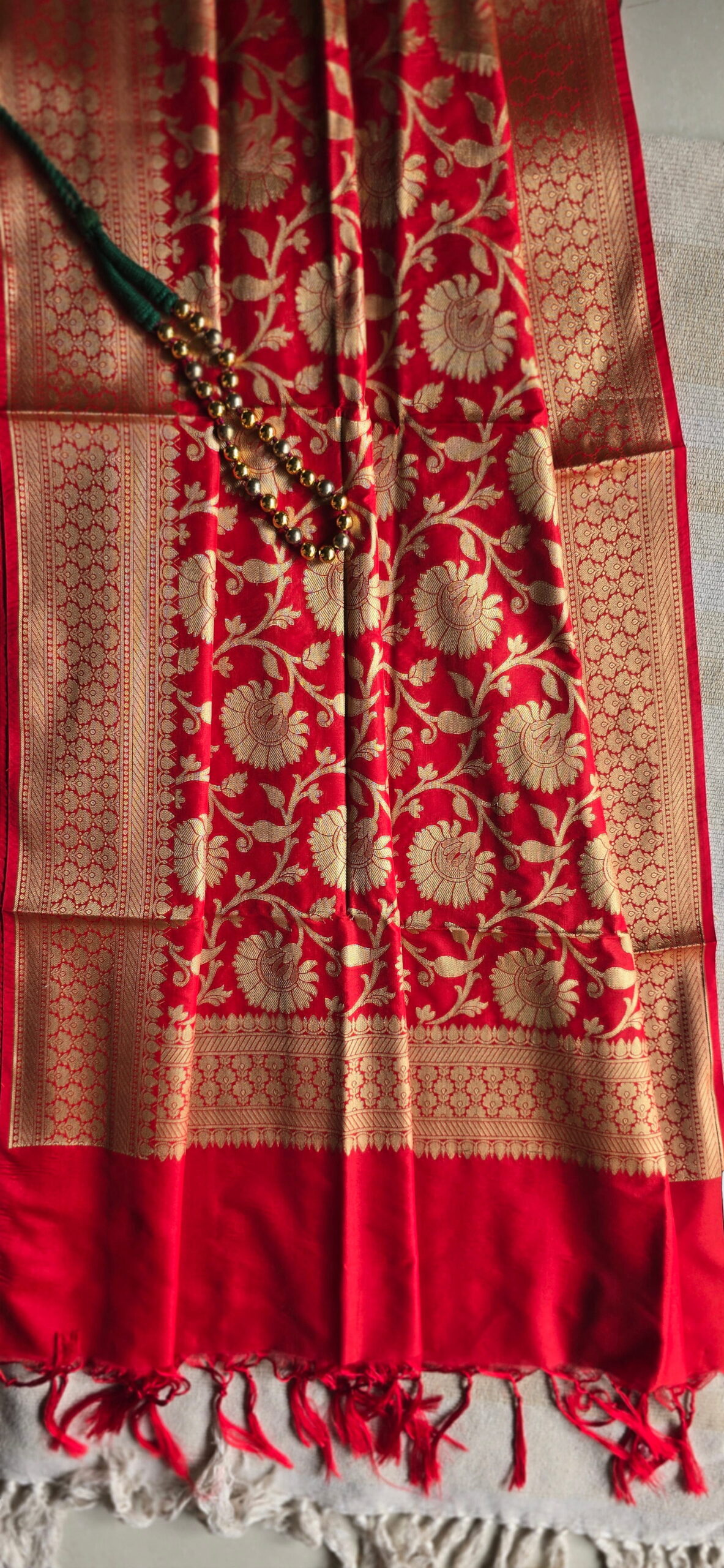 Banarasi Silk Dupatta Red