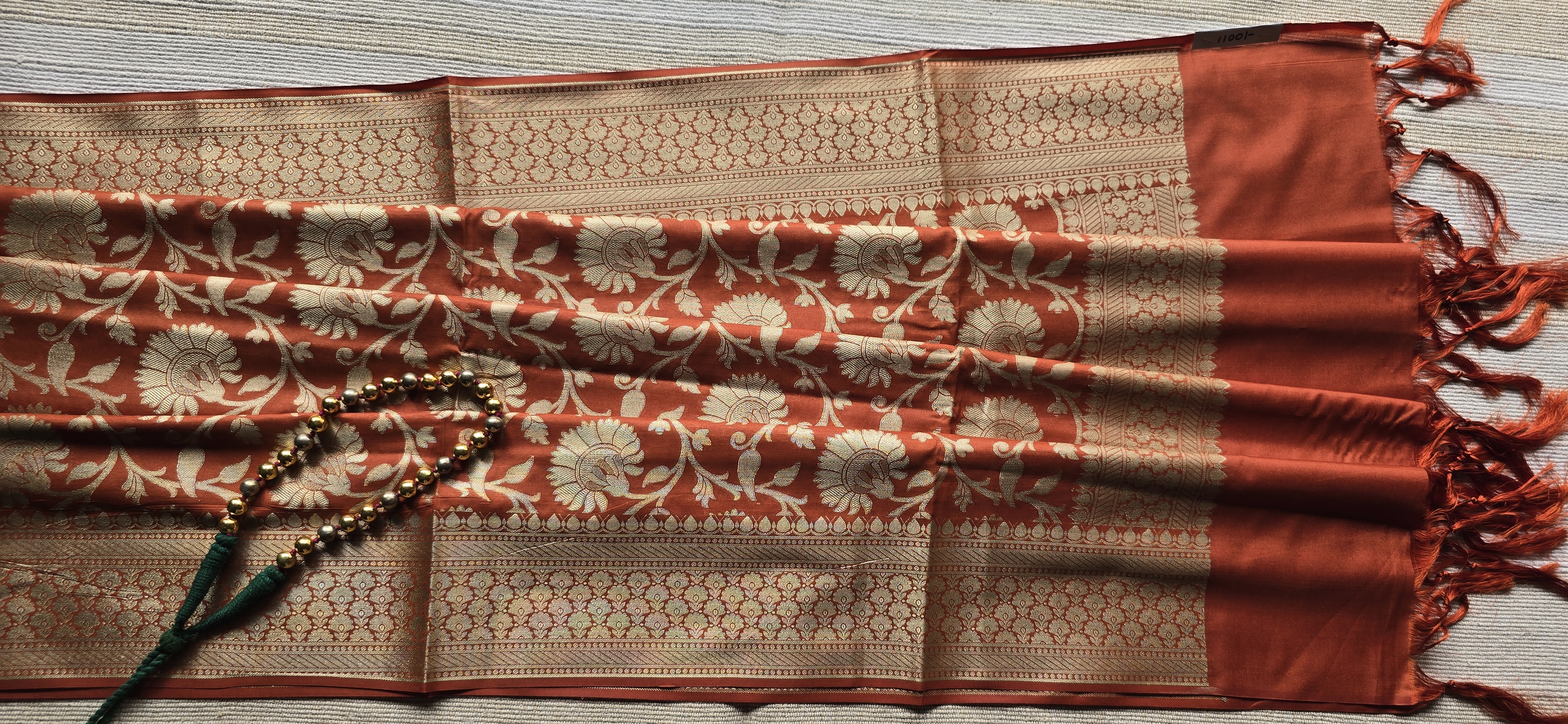 Banarasi Silk Dupatta Rust