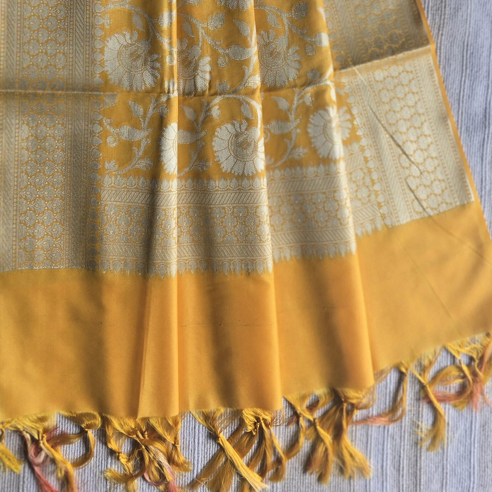 Banarasi Silk Dupatta Yellow
