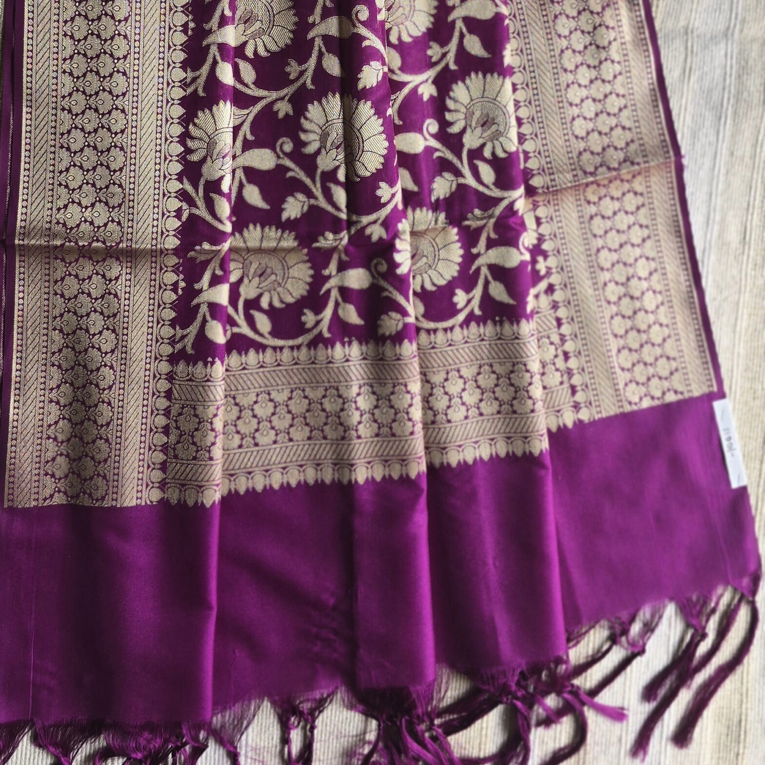 Banarasi Silk Dupatta Purple
