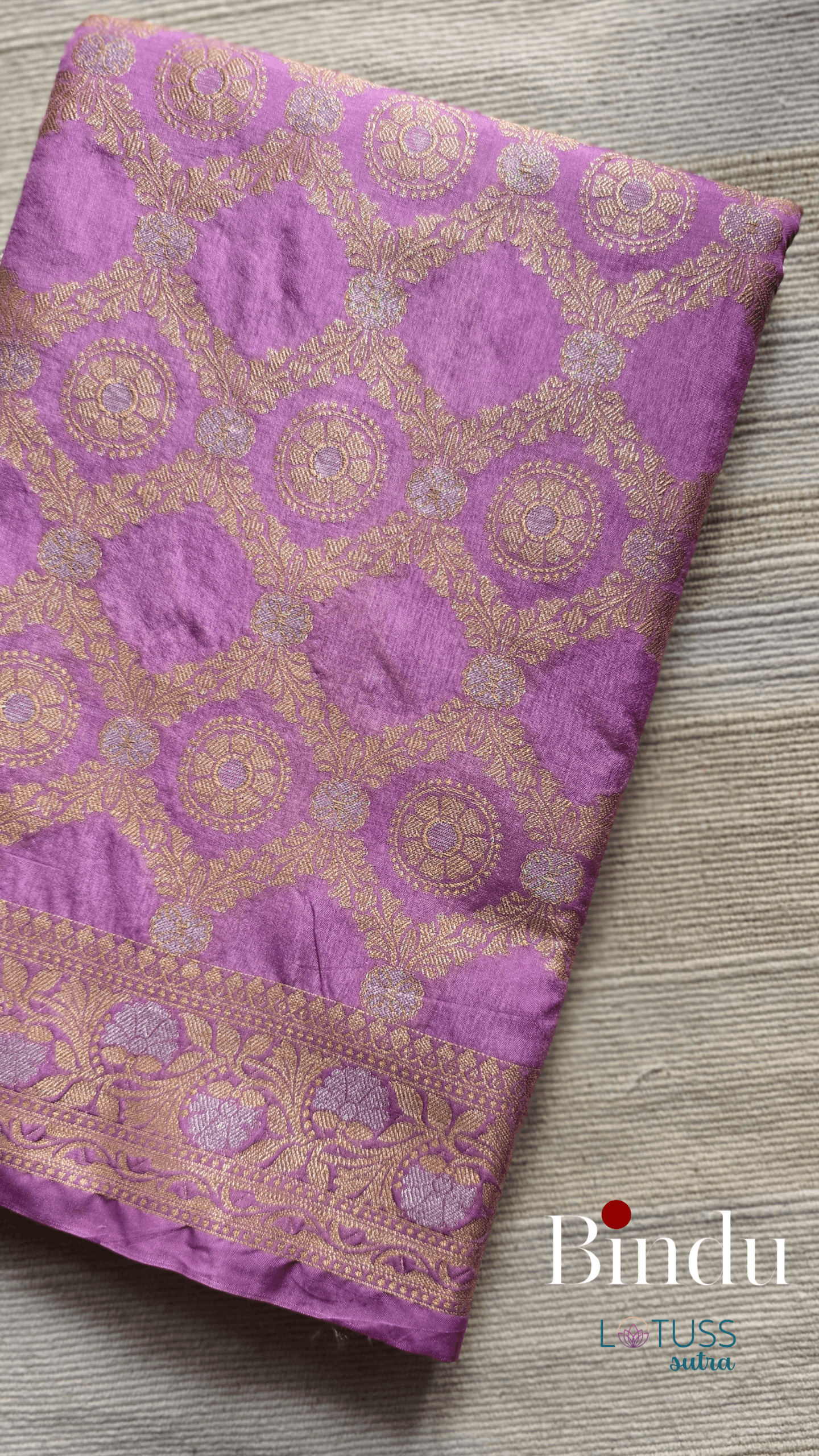 Chakra Jaal Banarasi Saree Lavender